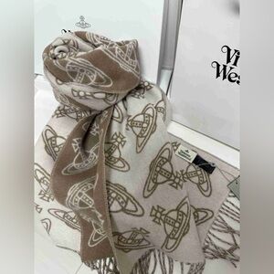 Vivienne Westwood Brown and Cream Scarf